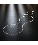 5PCS 18&quot; 925 Silvering Silver Figaro Solid Chain Necklace Women Valentin... - $14.91 CAD