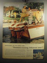 1957 Johnson Sea-Horse Outboard Motors Ad - Dependable as the family car..  - £14.77 GBP