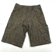 Lululemon Casual Shorts Mens 30 Brown Checkered Plaid Nylon Hiking Outdoor - $37.39