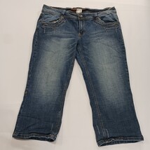 Hydraulic RN#99678 Women's Blue Denim Cropped Jeans Size 15/16 (36×22) image 15