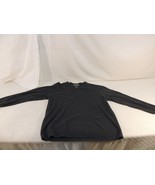 Eddie Bauer V-Neck Sweater Men&#39;s Large 95% Cotton 5% Cashmere Grey 50717 - $26.07