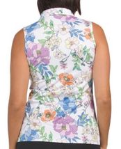 NWT Ladies SOFIBELLA Floral Sleeveless Golf Tennis Polo Shirt - M  & XL image 2