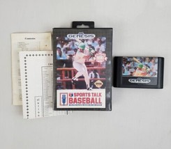 MLBPA Sports Talk Baseball (Sega Genesis 1992) Video Game, Tested - $8.99