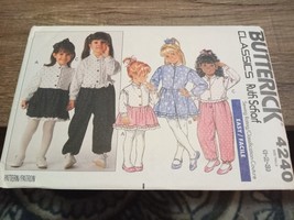 Butterick Pattern 4240 Ruth Scharf Toddler Girl Dress &amp; Jumpsuit Sz 1 2 3  Uncut - £5.71 GBP
