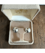 Vintage Made in Italy 925 Sterling Silver Domed Button Pierced Earrings - $74.92 CAD