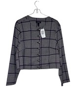 Torrid Women&#39;s Jacket Studio Double Knit Crop Hounds tooth Plaid Academi... - $33.85