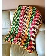Cozy Handmade Afghan Lap Blanket Throw Colorful 74 x 46 Crochet Lovely - €8,45 EUR