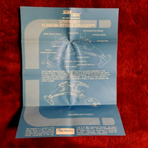 Star Trek TNG Klingon Attack Cruiser Playmates 1993 INSTRUCTION SHEET ONLY - £6.06 GBP