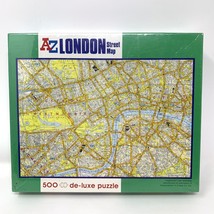 AZ London Street Map Jigsaw Puzzle 500 Pc Cartogram 20 x 13 In Assembled - $19.79