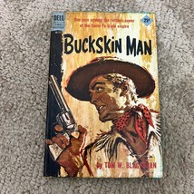 Buckskin Man Western Paperback Book by Tom W. Blackburn Pulp Dell Books 1958 - £9.74 GBP