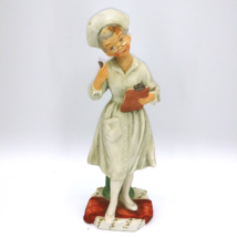Vintage 7&quot; Nurse Figurine porcelain statue #6959 Andrea by Sadek Nice Co... - £22.35 GBP