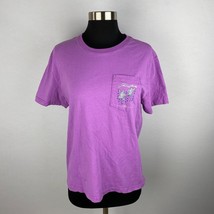 Lauren James Pretty Purple Pocketed Sea Turtles Women&#39;s S Short Sleeve T-Shirt - £15.04 GBP