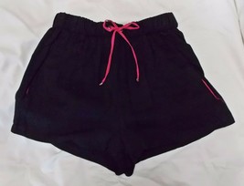 Zara Basic Short Shorts Elastic Waist Black Jacquard size XSmall  - $14.93