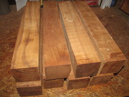 FOUR  (4) FEQ TEAK TURNING BLANKS LATHE BLOCK CARVE WOOD LUMBER 2&quot; X 2&quot; ... - $49.45