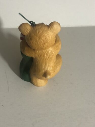 Vintage Hallmark Bear With Candy Canes 1989 Christmas Decoration XM1 - £4.74 GBP