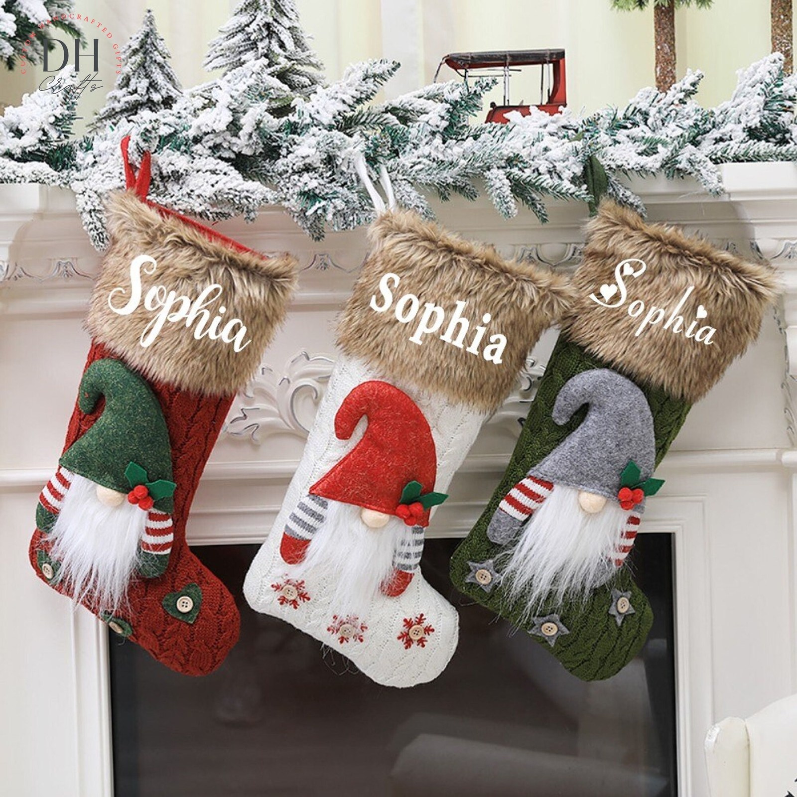 Large Christmas Personalized Family Stocking, Custom Gifts for Family and friend - $19.95 - $24.95