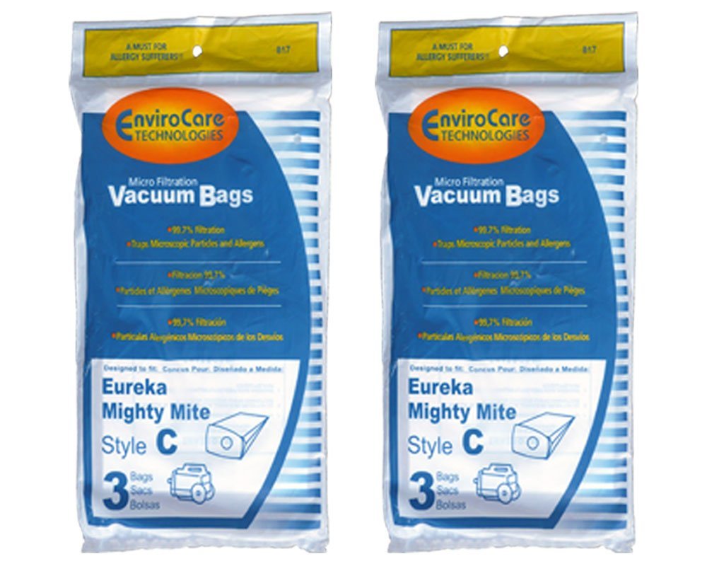 6 Eureka C Allergy Mighty Might canister Vacuum Bags, White Westinghouse... - $13.55