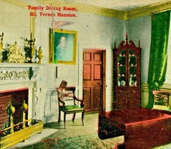 Family Dining Room Mount Vernon Virginia VA UNP 1910s Postcard T18 - £2.31 GBP