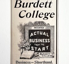 Burdett Business College 1897 Advertisement Victorian Boston Mass School... - €17,30 EUR