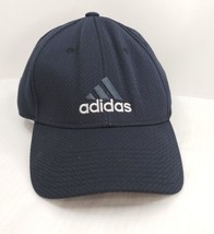 Adidas Ball cap Hat Embroider white   Flex Dark Navy Blue X Large Pre-owned - £10.23 GBP