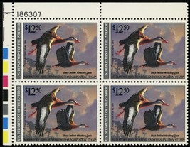 RW57, Mint NH XF $12.50 Duck Stamp Plate Block Face value  $50.00 - Stua... - £27.31 GBP