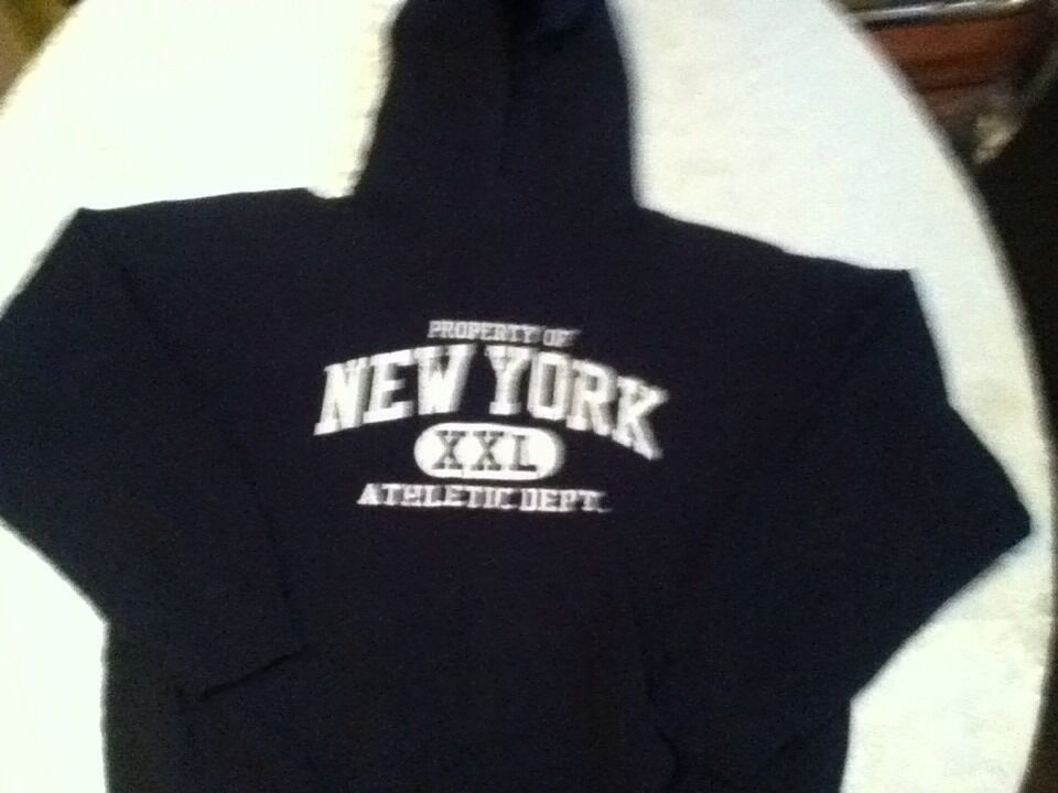 Size medium New York sweatshirt jacket hoodie blue sports boys teens - £12.02 GBP
