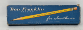 Vintage EMPTY Ben Franklin Brand Cardboard Pencil Box Grade No. 3 - $12.95