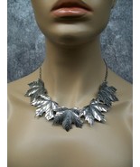Silver Leaf Necklace Costume Jewelry Elf Fairy Queen Roman Goddess Greek... - $349.51 MXN