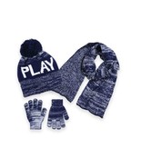 Polar Wear Boys Knit Hat, Scarf And Gloves Set- Navy - £7.60 GBP