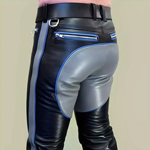 Motorcycle Pants Men Biker Dual Sport Motorbike Genuine Leather Pants Riding - $102.59