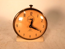 Vintage Lux Claridge Wind-up Alarm Clock, Running, C18 - $24.00