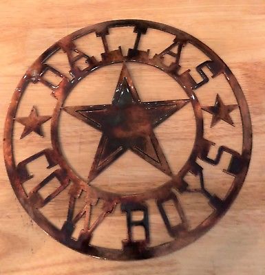 Primary image for Cowboys  Metal Wall Decor 12" Circle