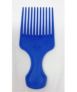 Vintage Goody Plastic Textured Reptile Print Hair Pick Comb Lift USA Blue - £15.88 GBP