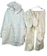 US MILITARY 1970s SNOW WHITE CAMO CAMOFLAUGE PARKA, M65 TROUSERS &amp; MITTE... - $1,797.37 MXN
