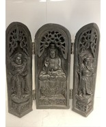 Chinese Buddha Portable Shrine Triptych - $60.86 CAD