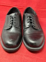 Dunham Waterproof Leather Black Lace Up Mens 11 2E Wide Oxford Derby Dre... - $39.55