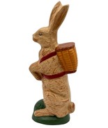 Vintage Primitive Bunny Rabbit Figurine 7.5&quot; Chalkware Composite Easter ... - $942.93 MXN
