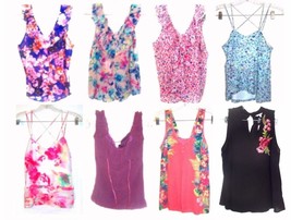 Candie&#39;s Tops V Neck Ruffle, Lace, Cami, Pleated Size XS-XL NWT$34-$38 - £13.48 GBP+