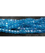 50pcs Royal  AB Mystic Blue  Clear white Crystal cube box faceted Bead 6... - $11.84 CAD