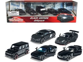 Black Edition (2023) Giftpack 5 Piece Set 1/64 Diecast Model Cars by Maj... - £28.04 GBP