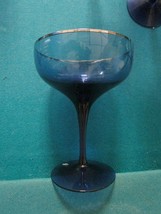 ORREFORS Starfire Blue Platinum Trim CHAMPAGNE SHERBET WINE CORDIAL GLAS... - £46.51 GBP+