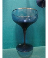 Orrefors Starfire Blue Platinum Trim Champagne Sherbet Wine Cordial Glas... - $58.41+