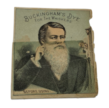 Buckingham&#39;s Dye For The Whiskers Metamorphic Victorian Trade Card Antique - $9.99