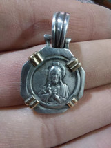 old Silver and Gold Pendant Medal. Silver 900 Check Stock - £27.09 GBP