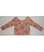 NEW AMERICAN EAGLE COTTON STRETCH 3/4 SLEEVES MAUVE FLORAL DEEP BACK CRO... - £7.81 GBP