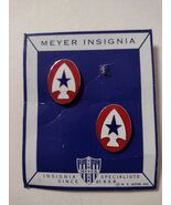 ARMY COMBAT DEVELOPMENT COMMAND DUI CREST PAIR ON MEYER INSIGNIA CARD :K... - $11.88