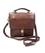 Vintage Leather Coach Station Bag 5130 Mahogany brown Crossbody Purse Ha... - $1,590.66 MXN