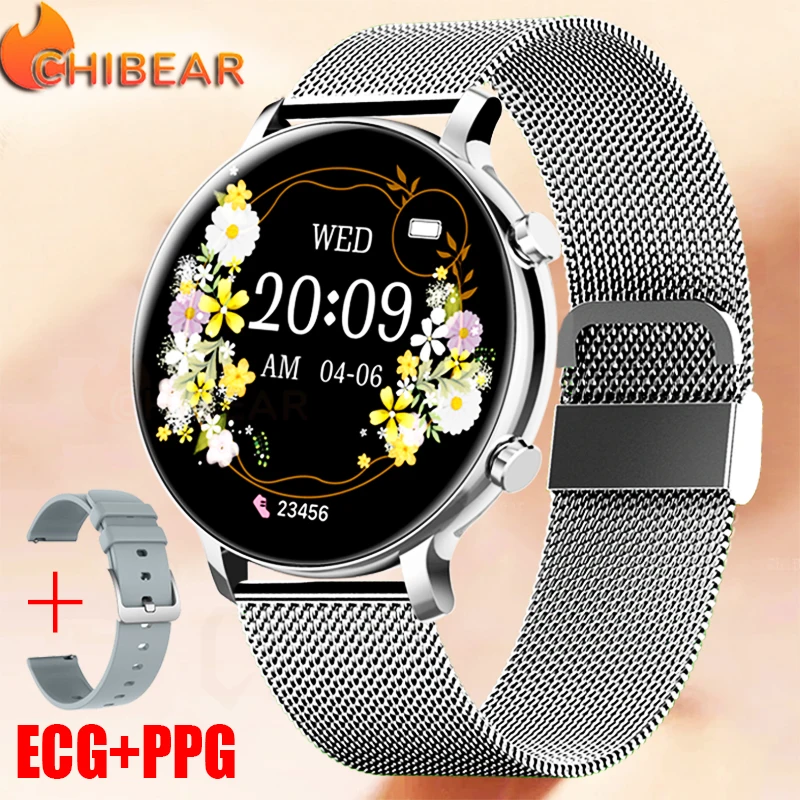 ChiBear New Bluetooth Call Smart Watch Women ECG+PPG Smartwatch Fashion ... - $37.34