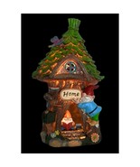 Solar Lighted Gnomes Tree House LED Garden Statue Dwarfs Reading Home Dr... - $84.05 CAD