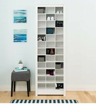 36 pair shoe cabinet white tall storage entryway table organizer shoe ho... - $242.54